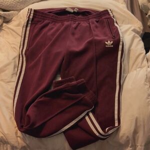 Adidas track pant, maroon unisex